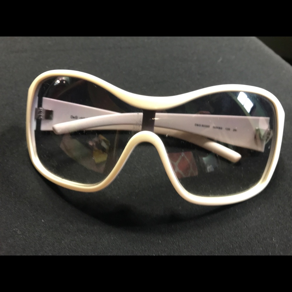 Authentic D&G white sunglasses.